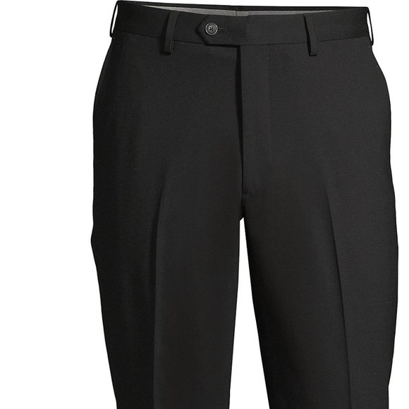 Lands' End Outfitters Dress Pants, Black, Plain front slim, NWT - Picture 2 of 4